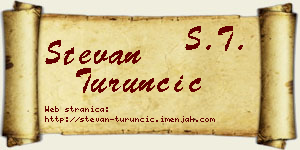 Stevan Turunčić vizit kartica